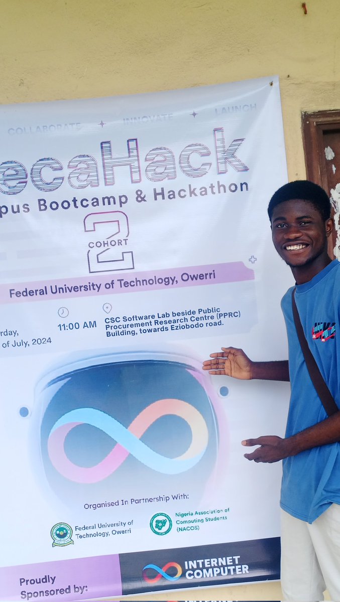 amaco_web3's tweet photo. Tag @icphub_NG
#ICP
@0xzhaynn
#InternetComputer
#ICPDecaHack
#ICPFUTO
Federal University of technology Owerri,let go!!!!! https://t.co/wTN1lmUefy