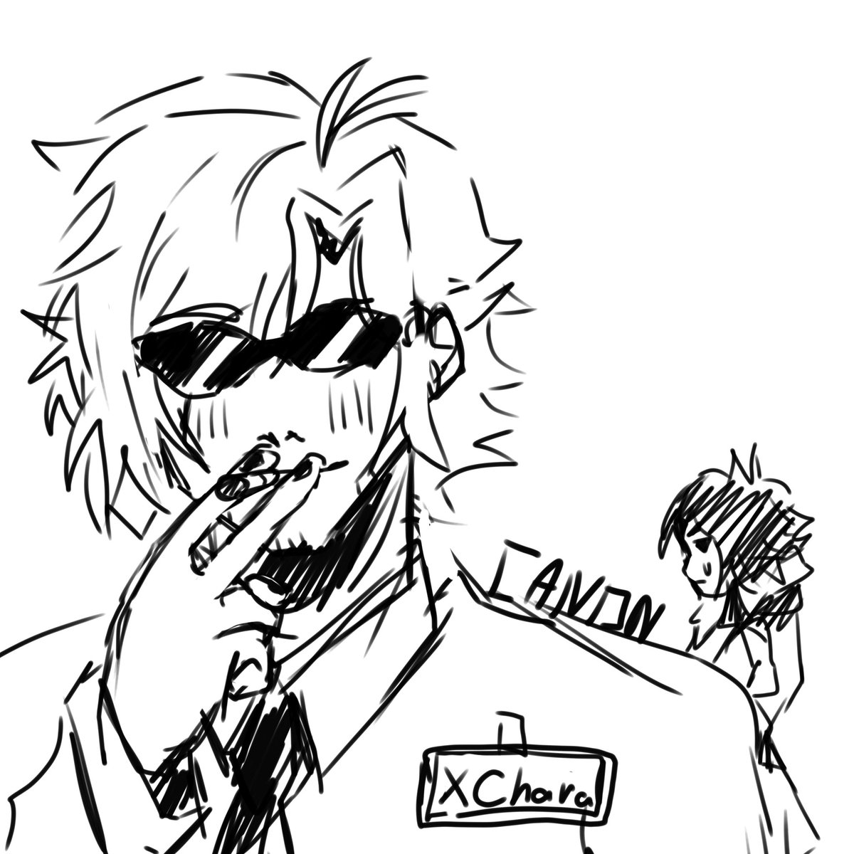 canon_djyarbuz's tweet photo. I forgot that I need to post here and that I’m in the “xtale” fandom/j 
for now I'm back with my sketch on Chara

#xtale #xchara #xmuffer #art #undervers #undertale #fanart #sketch #fandom #mem https://t.co/SRyESgrgG7