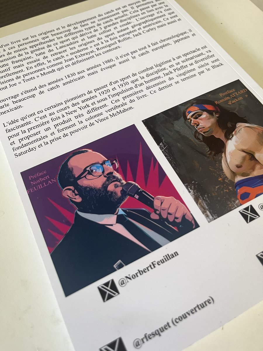 ✍️ Fier d'avoir pu écrire la préface du livre de Romain Prunaretty/GnagnaThesz <a href="/romainPgna/">GnagnaThesz</a> "Les origines du catch" - 

Postface par l'illustre @kicksubmissions 🤼