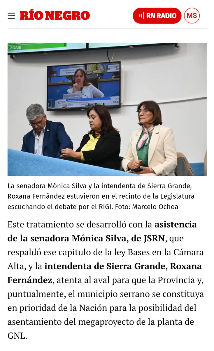 monicasilvarn's tweet photo. La Legislatura de Río Negro aprobó por amplia mayoría la adhesión al Régimen de Grandes Inversiones. https://t.co/nWj4LJ64kI