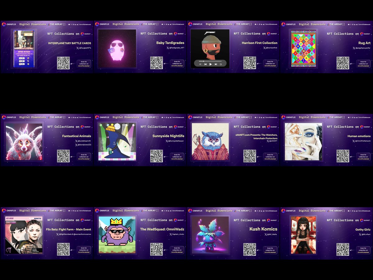Ns_JNR's tweet photo. Part 4 - @OmniFlixNetwork Gallery
Rolling digital gallery incl. works from: @TangledNFTs @Tardigrades_NFT @harrisonfirst @pegahpouyanfar @2fantasticals @SunnysideReaper @ohhNFT @hamid_tna @fightfarmbetz @womenfromcosmos @TheWadSquad_io @IBC_Mafia @RILnftart... and more!
5/5 ๐งต https://t.co/8DOCgzqR9A