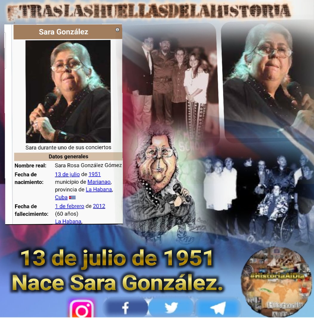 VidePvide's tweet photo. Comparte, ama y Divulga la Verdad de la Historia 🇨🇺📲
 Efemérides del 13 de julio 
👣Combate de Peralejo.
👣Es ultrajada y asesinada la joven Riccy Mabel Martínez Sevilla por militares Hondureños.
👣Nace Sara González.
 #HistoriaAlDía #IzquierdaLatina #TitanesDeCorazón https://t.co/PiSl2coNBU