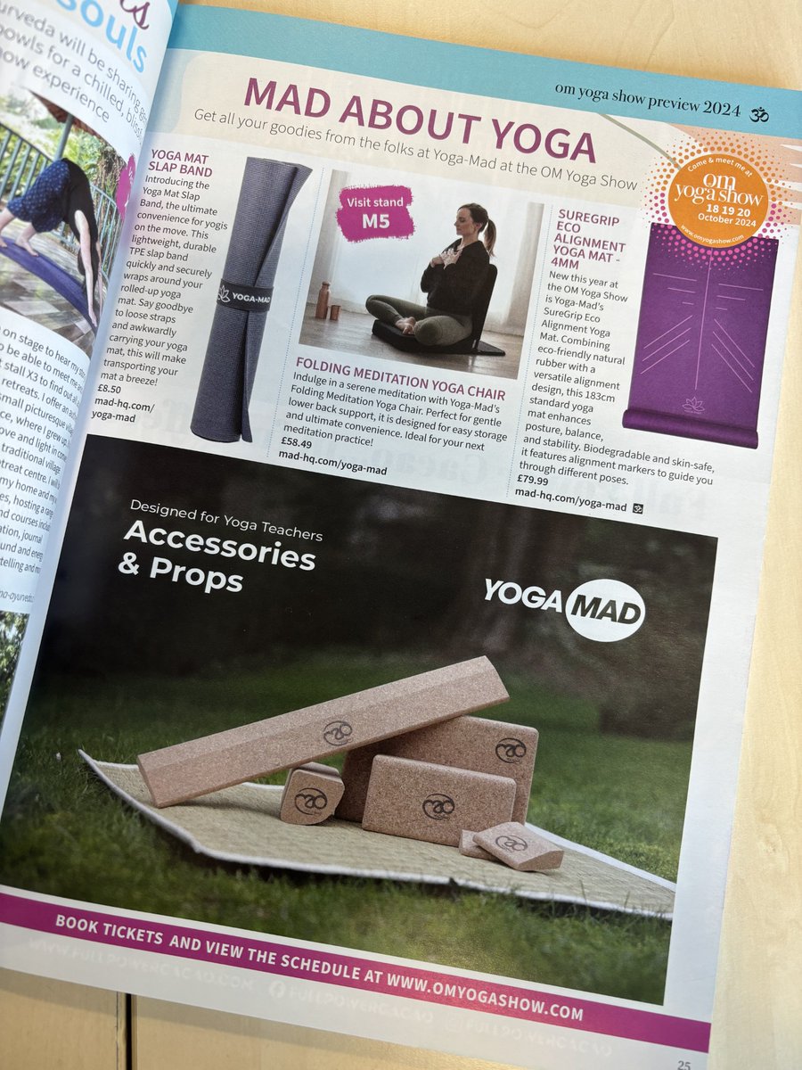 yogamad_hq's tweet image. Mad About Yoga? 🧘‍♀️ See our feature in the Om Yoga Magazine omyogamagazine ✨️ &amp;amp; join us at the Om Yoga Show this October from 18th-20th! 😍 london.omyogashow.com/tickets/ 🎟️ #yogamad #yogi #yogacommunity #yogaprops #omyogashow #omyoga