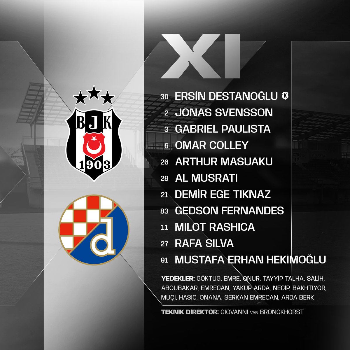 Hazırlık Maçı | GNK Dinamo Zagreb karşısında ilk 11’imiz! 👇
