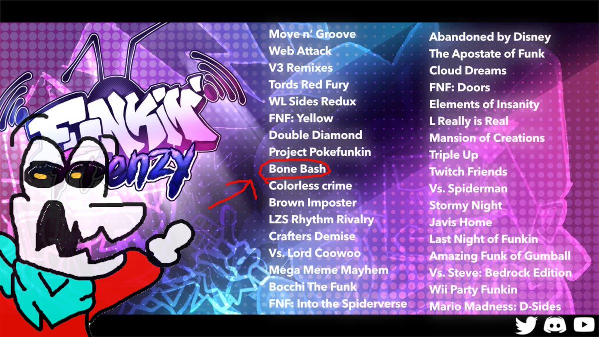 BoneBashDry's tweet photo. Bonebash (Dry bones fnf) mod will be in that direct so you better be there :P
other mods are amazing too soo yea
(dont get your hopes too high tho, if you saw v1 then sadly i have nothing new to show)
i might post something after direct, maybe a little song preview https://t.co/X8fdwJr9an