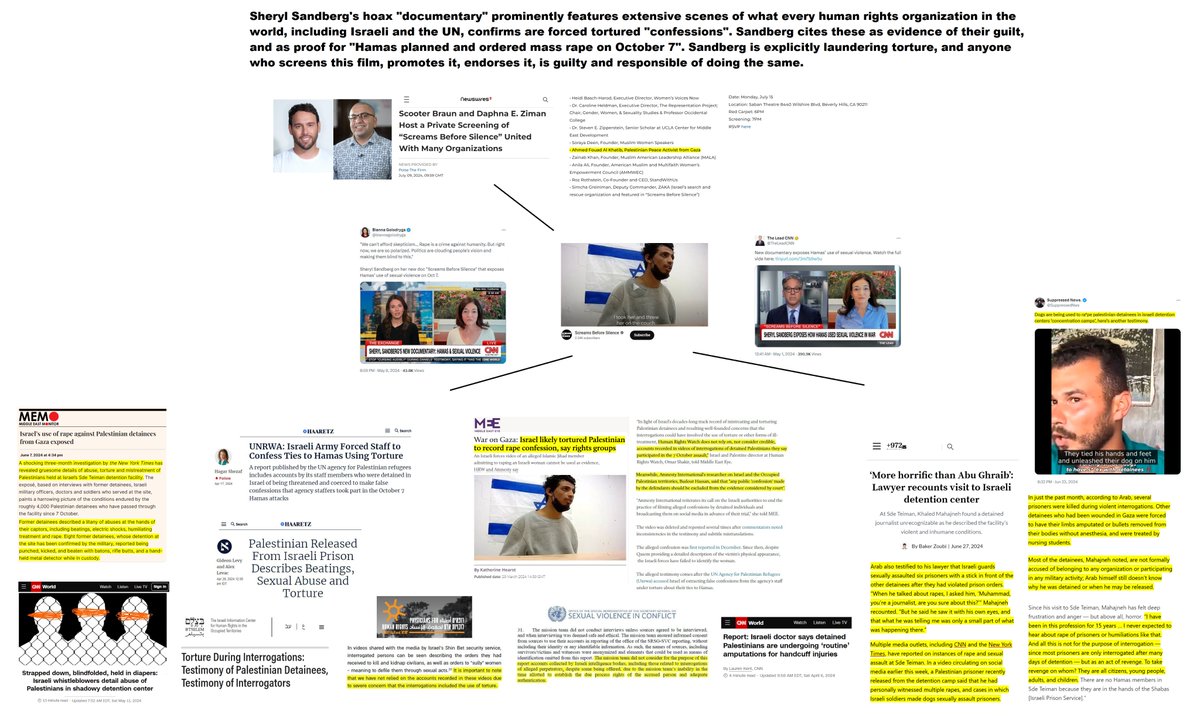 zei_squirrel's tweet photo. this is one of the most vile, despicable, depraved things I have seen over the past 9 months, if not ever, so much so that I almost can't believe it's actually happening. I almost can't believe that a person so sickening, depraved and shameless like Ahmed Alkhatib actually exists. 

But he does.

Zionist scumbag billionaire Scooter Braun and depraved "as a Gazan" Atlantic Council gusano Ahmed Alkhatib are teaming up to screen and promote the widely debunked Sheryl Sandberg genocidal atrocity propaganda hoax film at an LA event on Monday.

Now again, not only has this atrocity propaganda hoax been widely debunked already both in its general thesis as well as its particulars by the Patten and CoI UN reports, Haaretz, the AP, the Times of London, The Intercept, Mondoweiss, Electronic Intifada, Grayzone and myself, as detailed in these threads:

https://t.co/QKLnjm5yFd
https://t.co/To0JCy8MGn
https://t.co/zOvPhxz92k

But it's much worse than just laundering debunked genocidal atrocity propaganda. That sickening snuff film also includes extensive video footage of rape-tortured Palestinians from Gaza, as confirmed by every human rights organization in the world from Amnesty to Human Rights Watch and Israel's own B'Tselem, as well as recent reporting in the New York Times, CNN, Haaretz and +972 Magazine.

Not only does the hoax film include this extensive video footage of rape-tortured Palestinians from Gaza, but the reason they included it is to cites it as credible evidence, in direct and clear violation of every legal and ethical norm and principle.

Just imagine how depraved and vile Ahmed Alkhatib is. He is getting paid to promote rape-torture footage of Palestinians from Gaza, as he shamelessly brands himself as a sensible centrist liberal human rights activist who can't stop hysterically crying about "OMG HAMAS TORTURE, HAMAS TORTURE, OMG OMG".

You disgusting genocidal rape-torture loving scumbag. Not only do you have no problem with rape-torture, but you gleefully and proudly celebrate and promote rape-torturing people to death with metal rods and dogs, as long as it is done to Palestinians.

But of course you do it "as a Gazan".

His sole purpose in life is to grift money by selling his superficial identity marker, and if that means laundering literal rape-torture footage of Palestinians from Gaza, he will do it with a smile on his disgusting grotesque grifter face.

"I WAS BORN IN GAZA!!! LISTEN TO ME WHEN I SAY RAPE TORTURING PALESTINIAN IS GOOD AND BENEVOLENT AND WHAT THEY DESERVE!"

The sickest thing is that they're doing all this in the name of "opposing mass rape". They're laundering and promoting actual rape-torture under the guise of opposing it in the form of a genocidal propaganda hoax.

These are the lowest most vile and depraved scum alive. It is so sickening it makes me want to vomit.