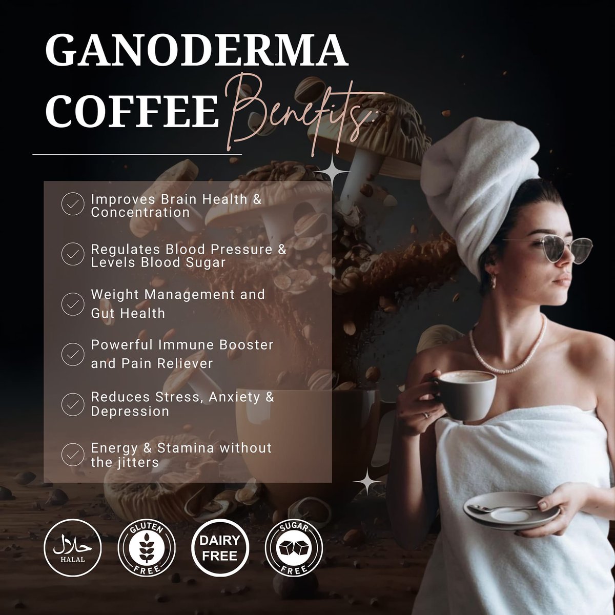 Hea1thierLiving's tweet image. ☕️ Ready to make mornings magical? Try Ganoderma-infused coffee from The Healthier Living Company! 🌟 Boost brain power, manage weight, and find your zen—all without the jitters. Gluten-free, dairy-free &amp;amp; sugar-free! 😍 #HealthyLiving #GanodermaCoffee #HolisticHealth