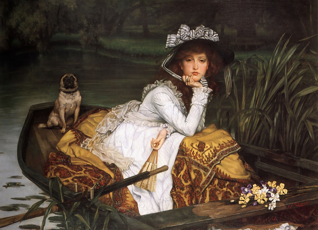 Young Lady in a Boat, by French painter James Tissot (1870). In private collection.