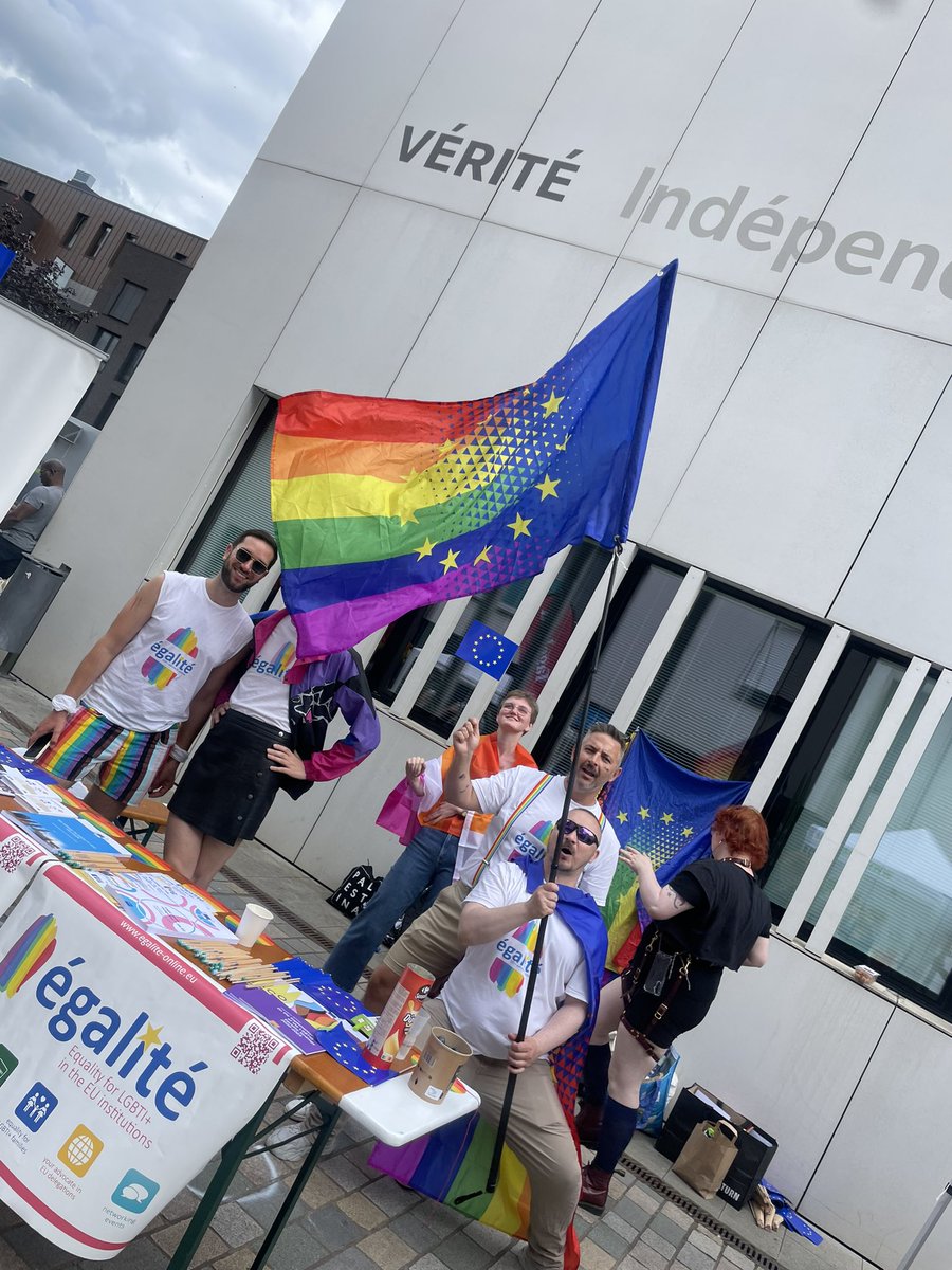 AnneCalteux's tweet photo. UNITED IN DIVERSITY 
Come and visit our stand at the Pride 🌈 in Esch! 
#EU4Equality
@EU_Commission @Europarl_LU @UE_Luxembourg @EIF_EU @EIB @EUauditors European Stability Mechanism https://t.co/BLEzTafFIc