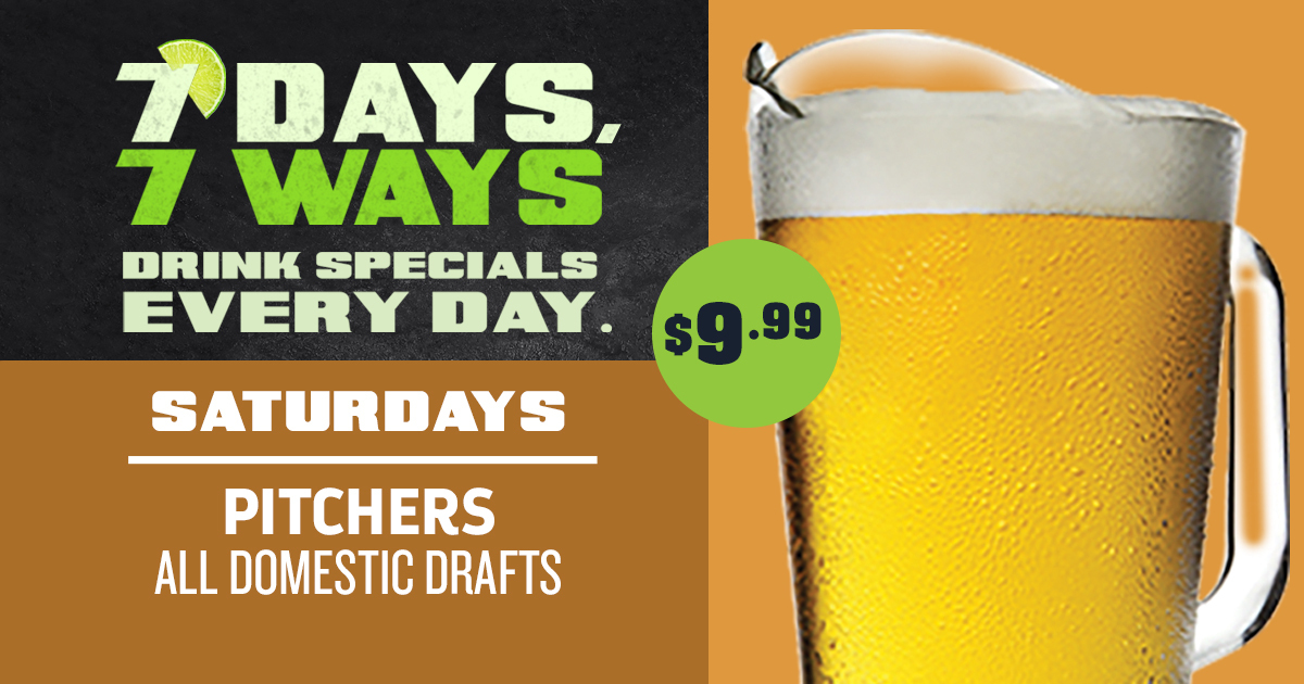 🍻SATURDAYS ARE FOR THE PITCHERS OF BEER!
-Grab A Group Of Your Buddies &amp; Grab A Seat At Beef's

🍀I'd Say This Is A Great Way To Spend My Saturdays...
*At Participating Locations Only*