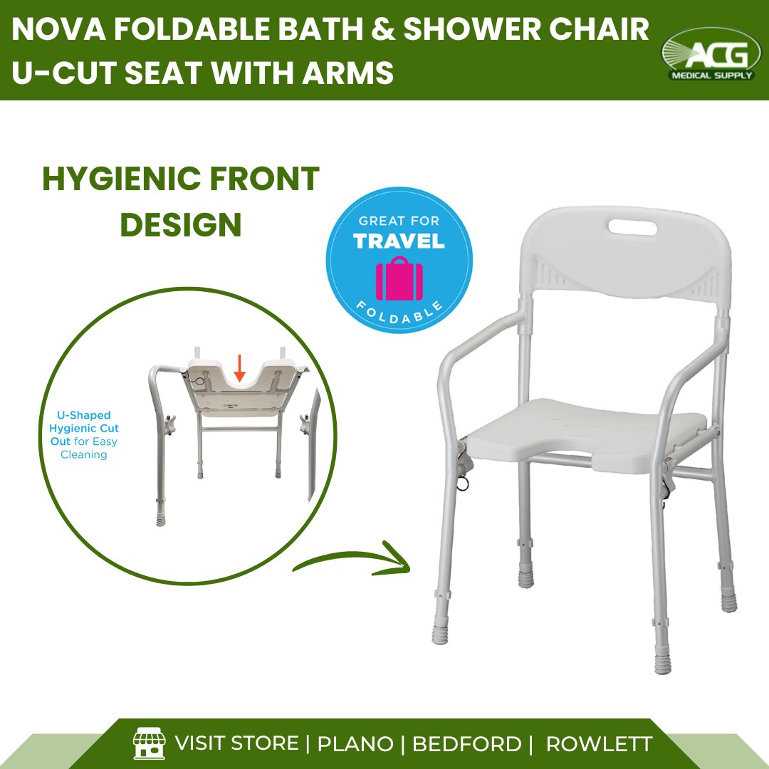 ACGMedicalsupp's tweet image. Transform your bathing routine with the Nova Foldable Bath U-Cut Seat Chair (9400)! 

Unique U-Cut Design
Secure &amp;amp; Supportive
Slip-Resistant
Lightweight &amp;amp; Foldable

Visit Our Stores👨‍🦽
📞 (972) 463-0737 📞

Web - bit.ly/3zCvIhj

#ACGMedical #NovaShowerChair #bathchair