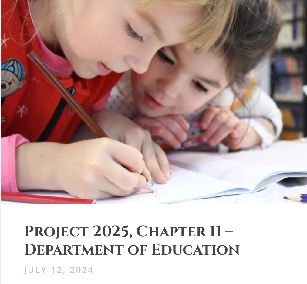 TheKTLe's tweet photo. My thoughts on Project 2025, Chapter 11 that calls for abolishing the Department of Ed, but only after it does a lot of things to hurt public schools
https://t.co/UD24VdxO60 https://t.co/NK3R0NvNuy