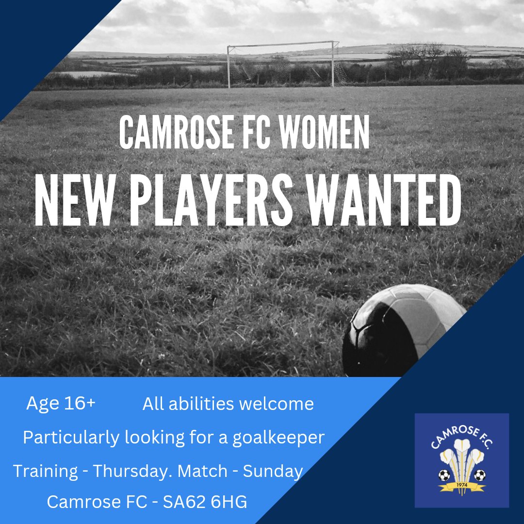 Looking for new women's players, get in touch if interested in joining us