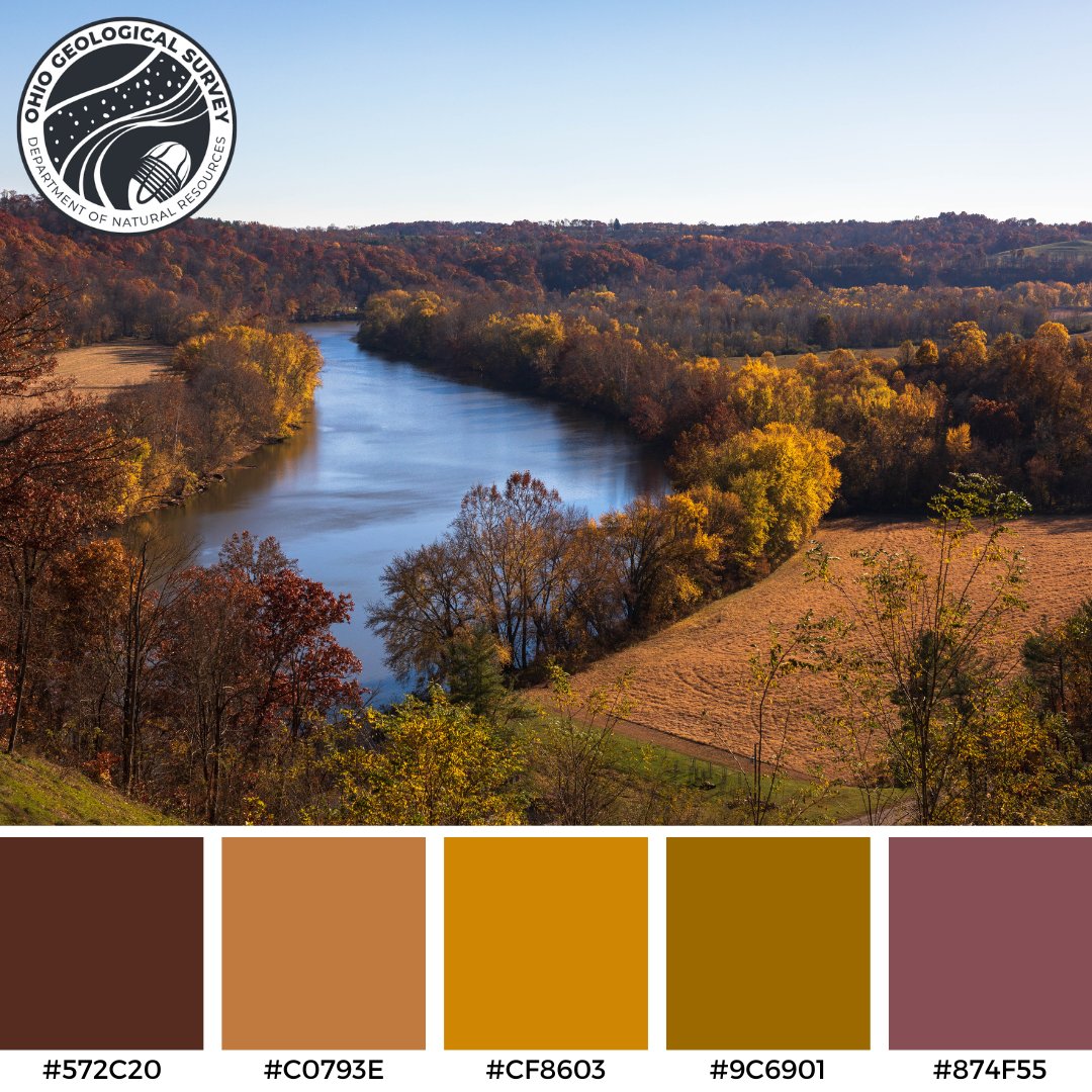 ohiodnr's tweet photo. Have you seen Ohio Geological Survey's #GeoColorPalettes? They release a beautiful scenic geology picture with matching color codes monthly. We hope this inspires you to take in the beauty Ohioโs geology has to offer. Who knows, you might find a color for your home!
#OhioRocks https://t.co/7vrhCQEVEG