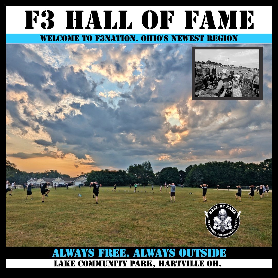 F3Cleveland (@f3cleveland) on Twitter photo Congratulations to the men of F3 Hall of Fame on the launch of Ohio's newest region 1. Flag was planted 2. Many FNGs turned out 3. Breakfast was served
@f3columbus
@f3ashland
<a href="/F3Brunswick/">F3 Brunswick</a> Congratulations to the men of F3 Hall of Fame on the launch of Ohio's newest region 1. Flag was planted 2. Many FNGs turned out 3. Breakfast was served
@f3columbus
@f3ashland
<a href="/F3Brunswick/">F3 Brunswick</a>