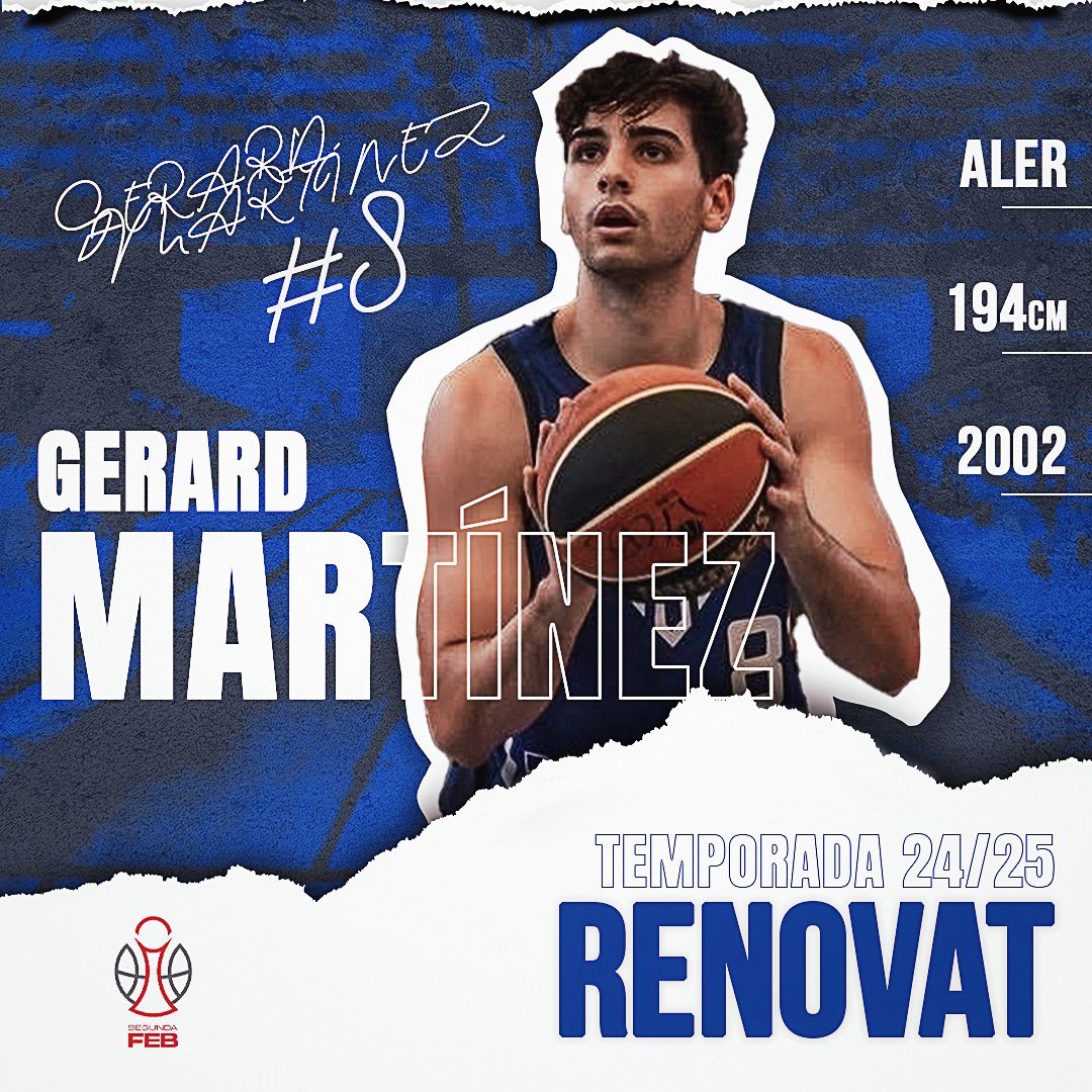 CompeticionFEB's tweet photo. 🚨 Mercado #SegundaFEB: El exterior Gerard Martínez renueva su compromiso con el @cbsantfeliuenc 

▶ Jugador muy polivalente, energético y siempre a disposición del equipo

🗓️ 2002 | 📏 1,94 m.
⛹️‍♂️ Alero | 🌍 Español

📝 Más información ⬇️
https://t.co/sQ8YgCDEML https://t.co/b2IBJKsN3w