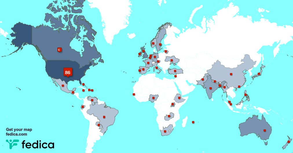 Special thank you to my 5 new followers from USA, and more last week. fedica.com/!rocket_116