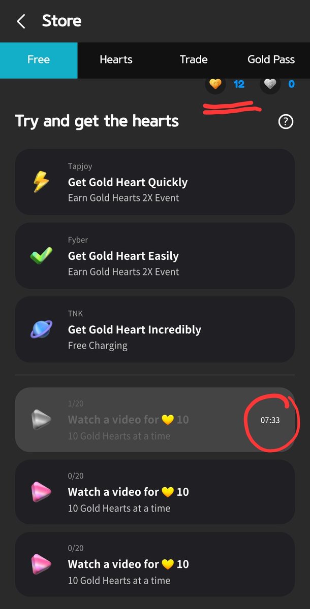 RICEjuseyo's tweet photo. [VOTE/INFO] You can earn Hearts by watching videos too. But it'll take time to renew/refresh before you can watch the next video to earn Hearts. There's also a limit of 20x. #BAPcomeback #BJYM #BANGJUNGYOOMOON https://t.co/icd6XGh7Iw