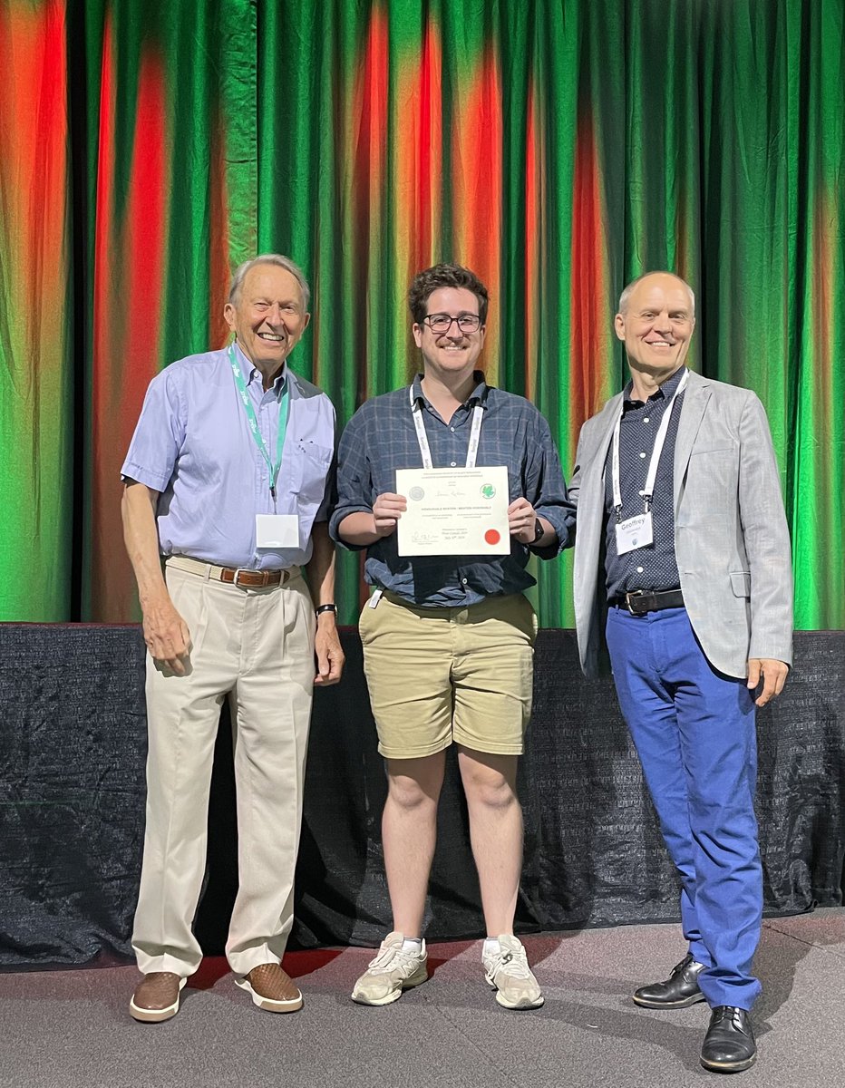 GWasteneys's tweet photo. A proud supervisor moment with @SPARitter at #plantcanada2024. A future #CSPB President between 2 past presidents? Photo credit: @plantdrerland https://t.co/1hZ8Ou7EyK