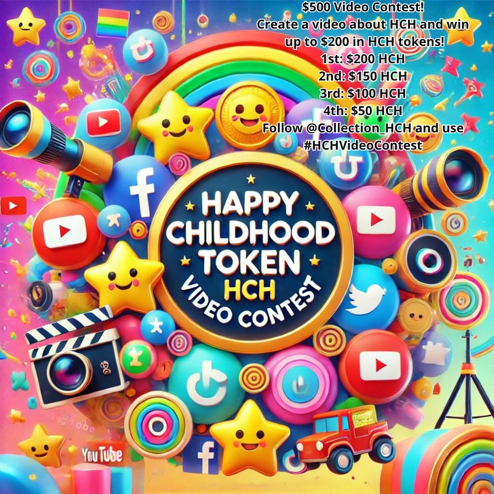 🚀 Exciting News! We've launched the $500 HCH Token Video Contest! 🎉

Check out the full details on our Telegram Channel and participate to win $HCH tokens worth up to $200! 🌟

#CryptoContest #HCH #HappyChildhood #Blockchain #NFTs #Polygon

Stay updated: t.me/HCH_Token