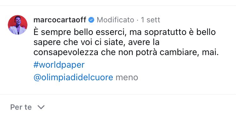Millyzampa87's tweet photo. Perché sotto ogni palco su cui sali, in ogni paese e in ogni manifestazione a cui partecipi, chi crede in te, c’è sempre;
Un giorno avrai tutto quello che meriti, te lo giuro.
Non sei inferiore a tanti che vengono ultraosannati oggi.
Non hai nulla di meno.
#worldpaper #paper https://t.co/KhGqTcb2bs