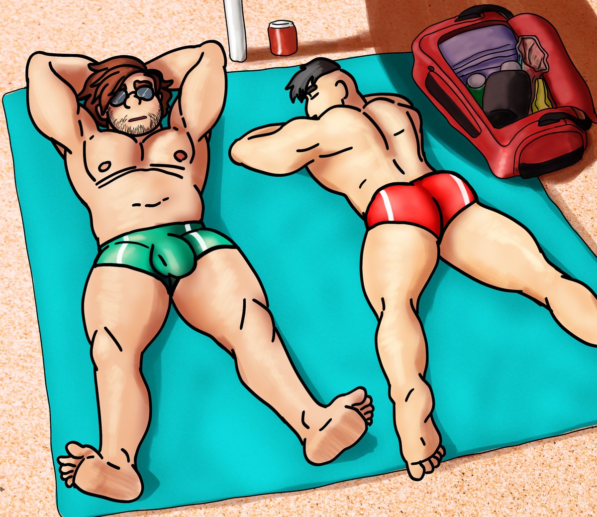heyitsbearkun's tweet photo. It's vacation mode for these two.
#gay #gayart #gayartist #queer #queerart #baraartist #queerartist #homo #homoartist #homoart #gayartwork #gaymuscle #gaypinup #homoerotic #homoeroticart #homoeroticartist #bara #baraart #barazoku #gayillustration #gaymen #gaycouple https://t.co/2vMYwMXnJj