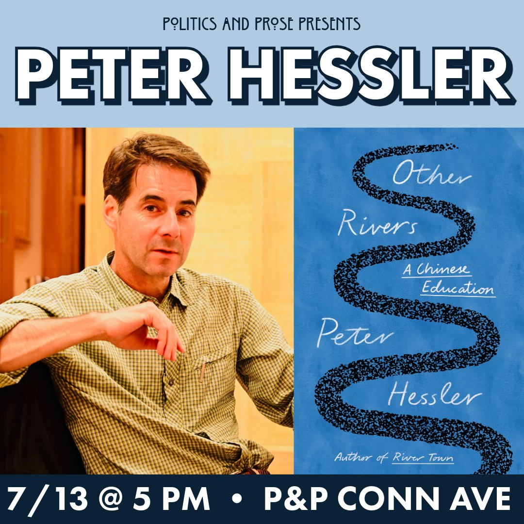 penguinpress's tweet photo. DC! Join Other Rivers author #PeterHessler at
@PoliticsProse tonight at 5 PM.
For more info about the event and his new book, visit: https://t.co/BOA2Yw15hZ https://t.co/eRuzJ79Qyx
