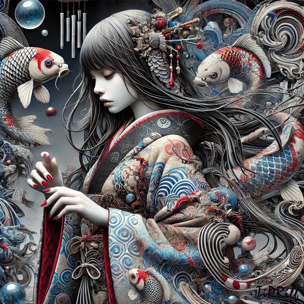 The world as seen through AI.
Fantasy with Koi.
What do you imagine from it🤔
 
If you'd like, please follow us, share and like the post to encourage us😍
#comment #ai #art #designs #script #images #illustrationAI #AI #AIイラスト︎ 
#🤔#🥰#🎏🫧