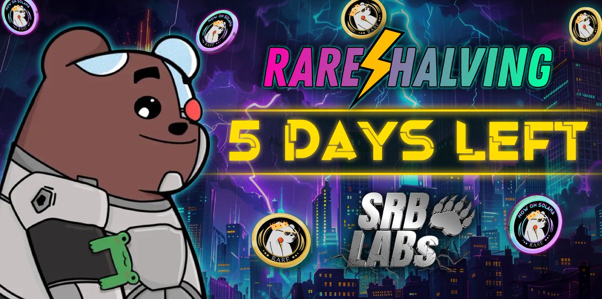 5 days until $EGLD halving &amp; the HYPED AF mint coming up very soon!

Let's give away a couple more HYPEY Portals, shall we?

<a href="/PulsarTransfer/">PulsarTransfer</a> send 111 RARE to 100 reactions 

This one's about $RARE. RARE has been rewarding members of the SRB community for almost 2 years. Some have