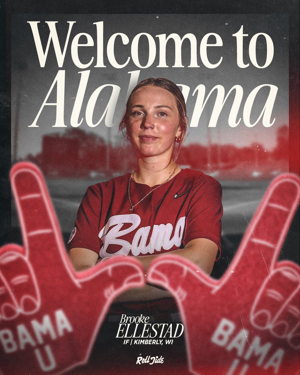 Welcome to the Alabama Softball family!

Senior infielder Brooke Ellestad joins the Crimson Tide

📝Full Story: bit.ly/4bJkkh9

#RollTide