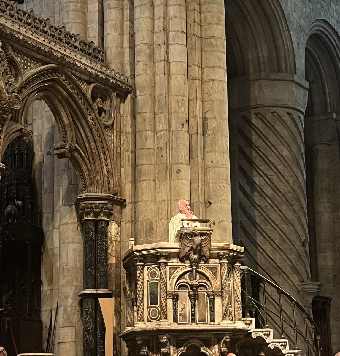 durhamcathedral's tweet photo. Today we heard a powerful sermon by The Right Reverend Nick Baines, the Bishop of Leeds and a poem written and spoken by Bernadette McAloon, commemorating 168 lives lost at the West Stanley Colliery disaster in 1909. https://t.co/lyHosixyva