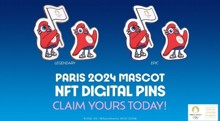 Soheil_SBabaei's tweet photo. The launch takes place through #MyOlympicRewards and the #OnchainSummer campaign by #Coinbase.
These #NFTs launched by #nWay represent the digital pins of the #Paris2024 #mascot, and were launched specifically to celebrate these #Olympic Games.
#NFT #NFTs https://t.co/CjmCRwWfkq