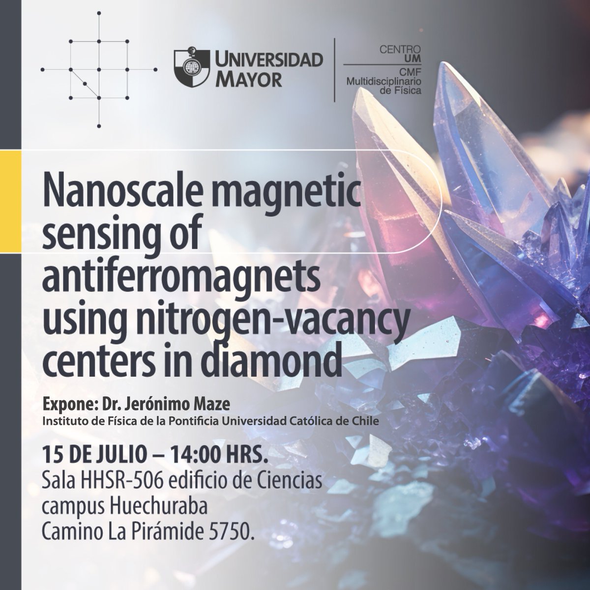 📢 Seminario CMF!
Te esperamos en persona o en nuestra transmisión en vivo en nuestro canal de Youtube <a href="/cmf/">Emily Cheong</a>.umayor al próximo seminario de nuestro Centro! Luego tenemos una instancia informal para seguir conversando!
<a href="/umayor_/">Universidad Mayor</a>
<a href="/InvestigaUMayor/">Vicerrectoría de Investigación U. Mayor</a>