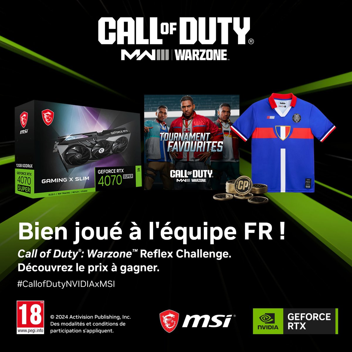 msifrance's tweet image. RAPPEL CONCOURS ! Derniers lots à remporter !
- Follow @msifrance
- RT et commente #CallofDutyNVIDIAxMSI !!
Participations illimitées !
PLUS QUE 2 JOURS ⚠️