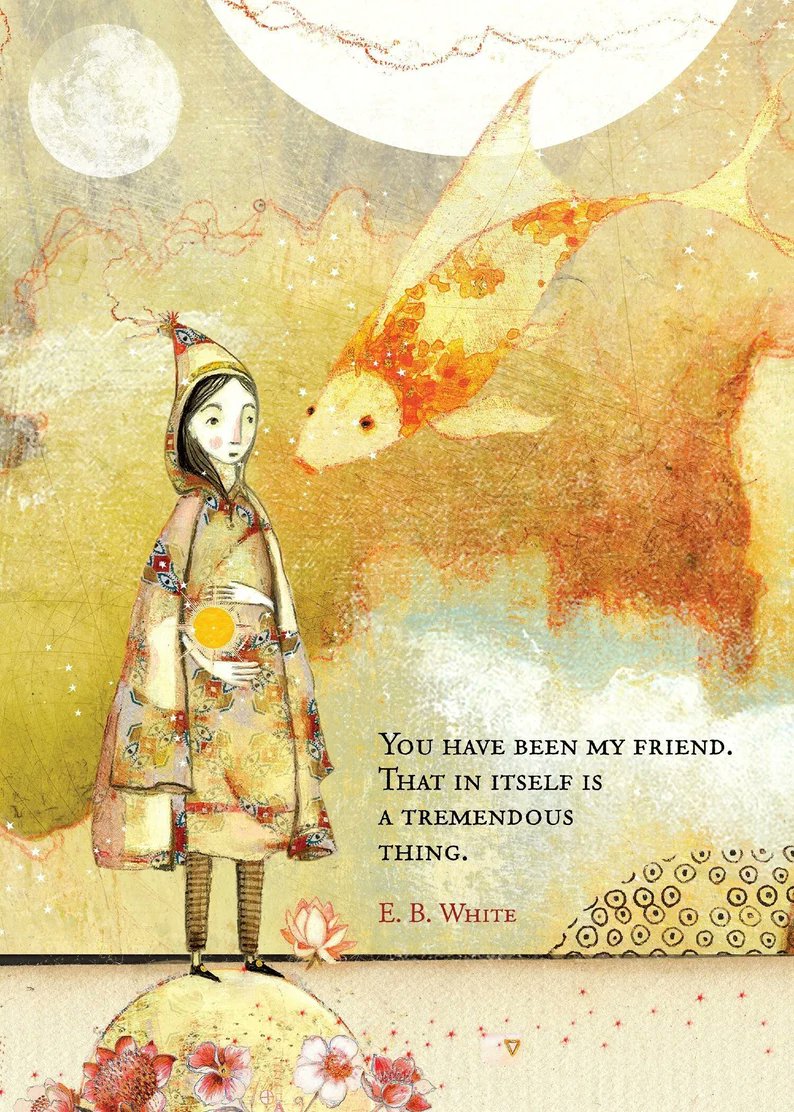 Too often our culture stresses romantic relationships while devaluing the deep, richness of friendships. 
(art by Pamela Zagarenski)
