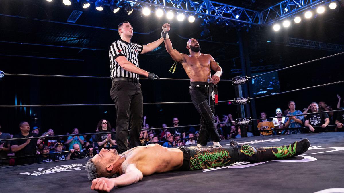 refjakeclemons's tweet photo. Crazy to think it’s been five years since EVOLVE 131 aired live from the 2300 Arena on the award winning WWE Network, an evening that changed my career forever! #EVOLVE131 @BookItGabe https://t.co/a3oAmZQILe