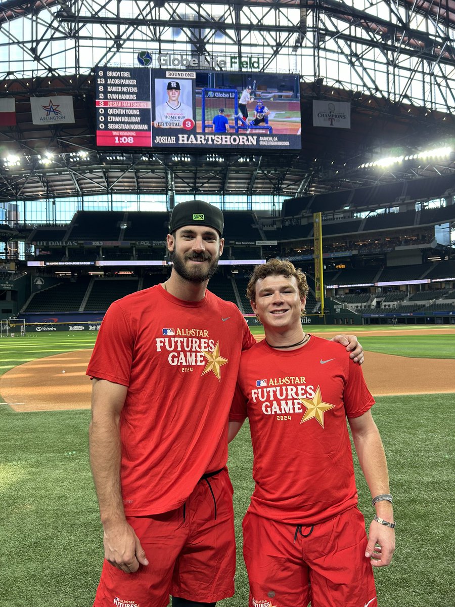 Look who I found ahead of today’s Futures Game in Texas. Madison HS products Bryce Eldridge (Giants) and James Triantos (Cubs) continuing to make the DMV proud.