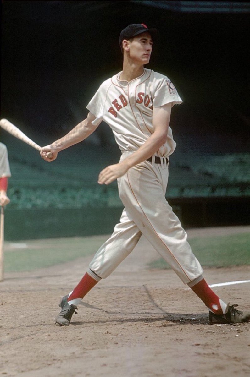Super70sSports's tweet photo. I heard someone say “Ted Williams couldn’t hit today’s pitching.” Let me be clear: Ted Williams would beat the shit out of your team’s staff of 5-inning starters and the ensuing parade of relievers who throw 98 and can’t do a goddamn thing else. https://t.co/f4fujjB8A1