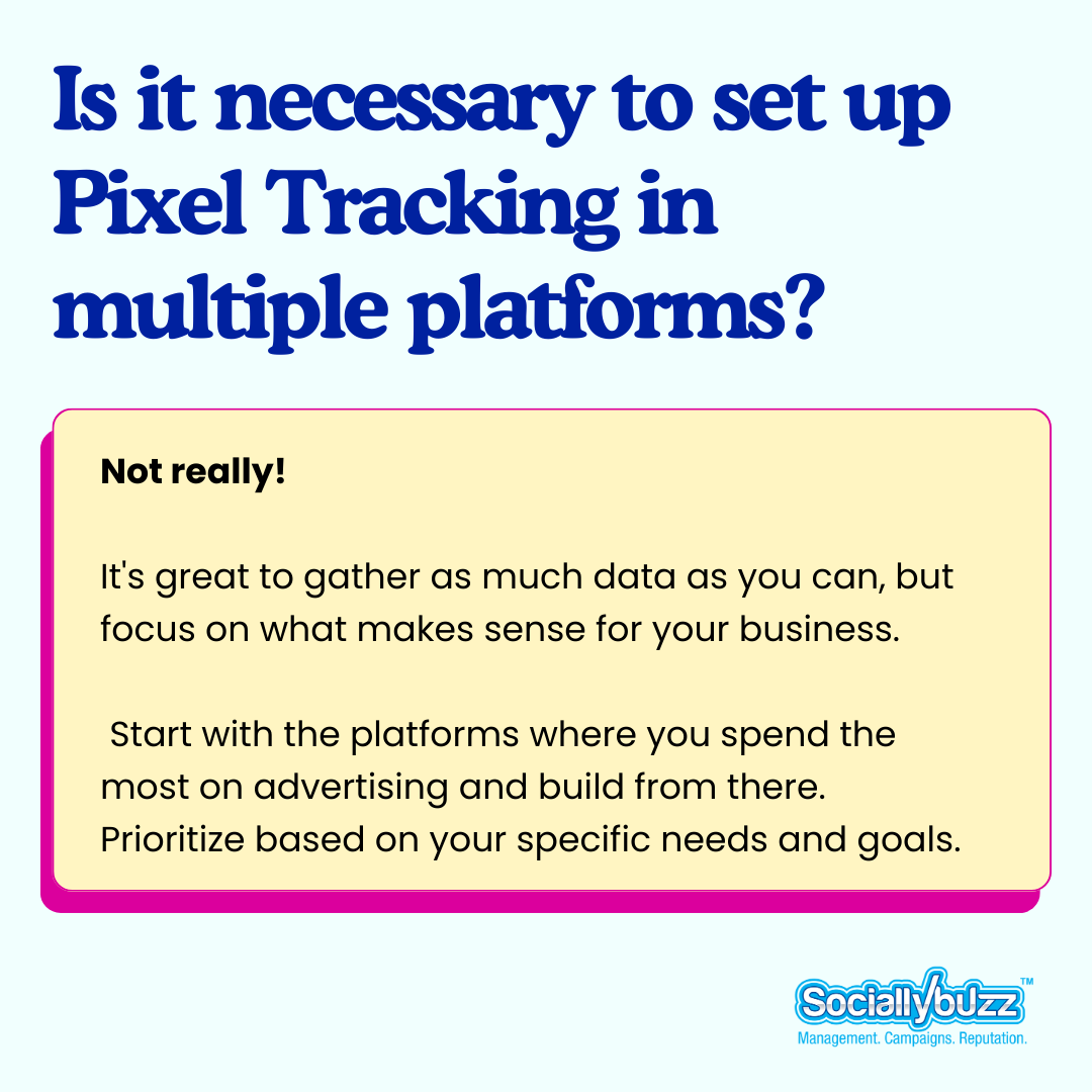Sociallybuzz's tweet photo. We get it, it can feel overwhelming! But don't stress—it's all about what makes sense for YOUR business. Start by focusing on the platforms where you invest the most in advertising. 

Got more questions about tracking tools? Drop them in the comments!👇 https://t.co/70alemzBz9