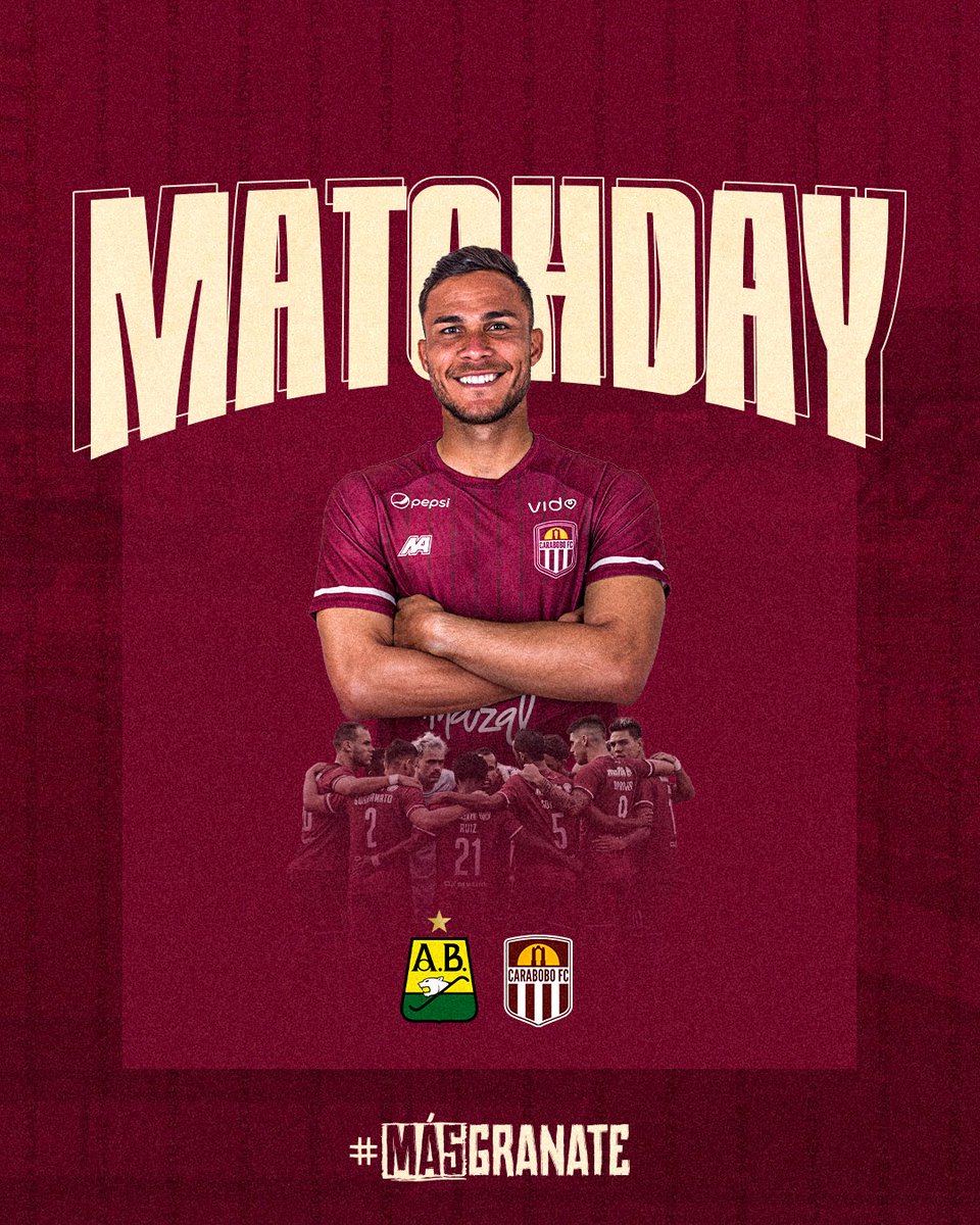 𝐂𝐡𝐨𝐪𝐮𝐞 𝐝𝐞 𝐂𝐀𝐌𝐏𝐄𝐎𝐍𝐄𝐒 🥇🤝

🆚 <a href="/ABucaramanga/">Atlético Bucaramanga</a>
🏆 Amistoso internacional
🕓  7:00 PM (VEN) 6:00 PM (COL)
🏟️ Américo Montanini, Bucaramanga

#MásGranate 🔝
#CaraboboEsGranate 🇱🇻