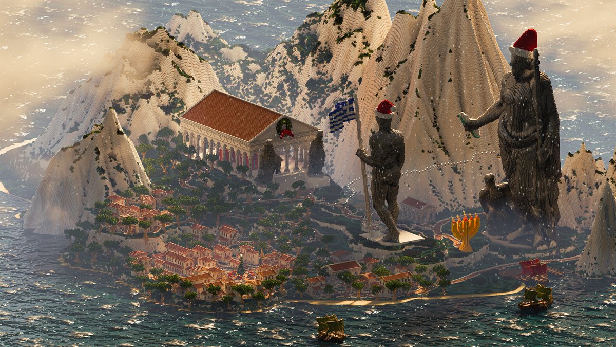 Greek Spawn Christmas Version

Built by :<a href="/Not_CXB/">Not CXB</a>
Render by : <a href="/AutyDub/">Austin</a>

Download the map: builtbybit.com/resources/750x…… 
#minecraft #3d #minecraftbuilds #minecraftbuild #minecraft #render #rendering #map #minecraftart