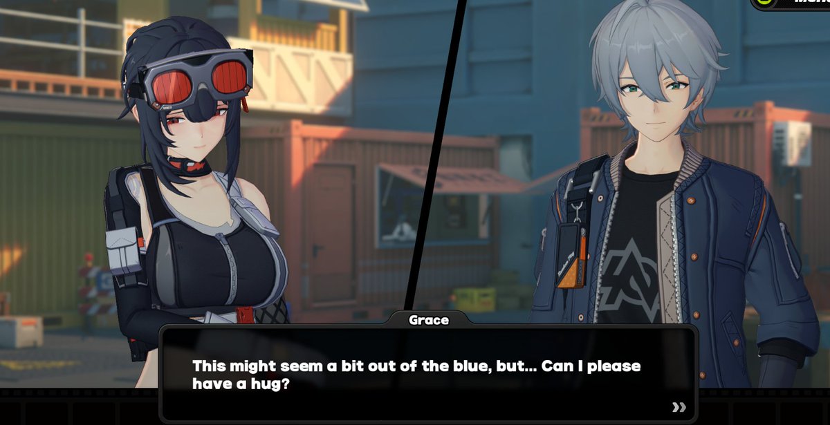 shadow451648732's tweet photo. @maskecyyy @kulo_jawa01 In one of the agent quest. Grace asked wise to hug her. https://t.co/OyozwE65bS
