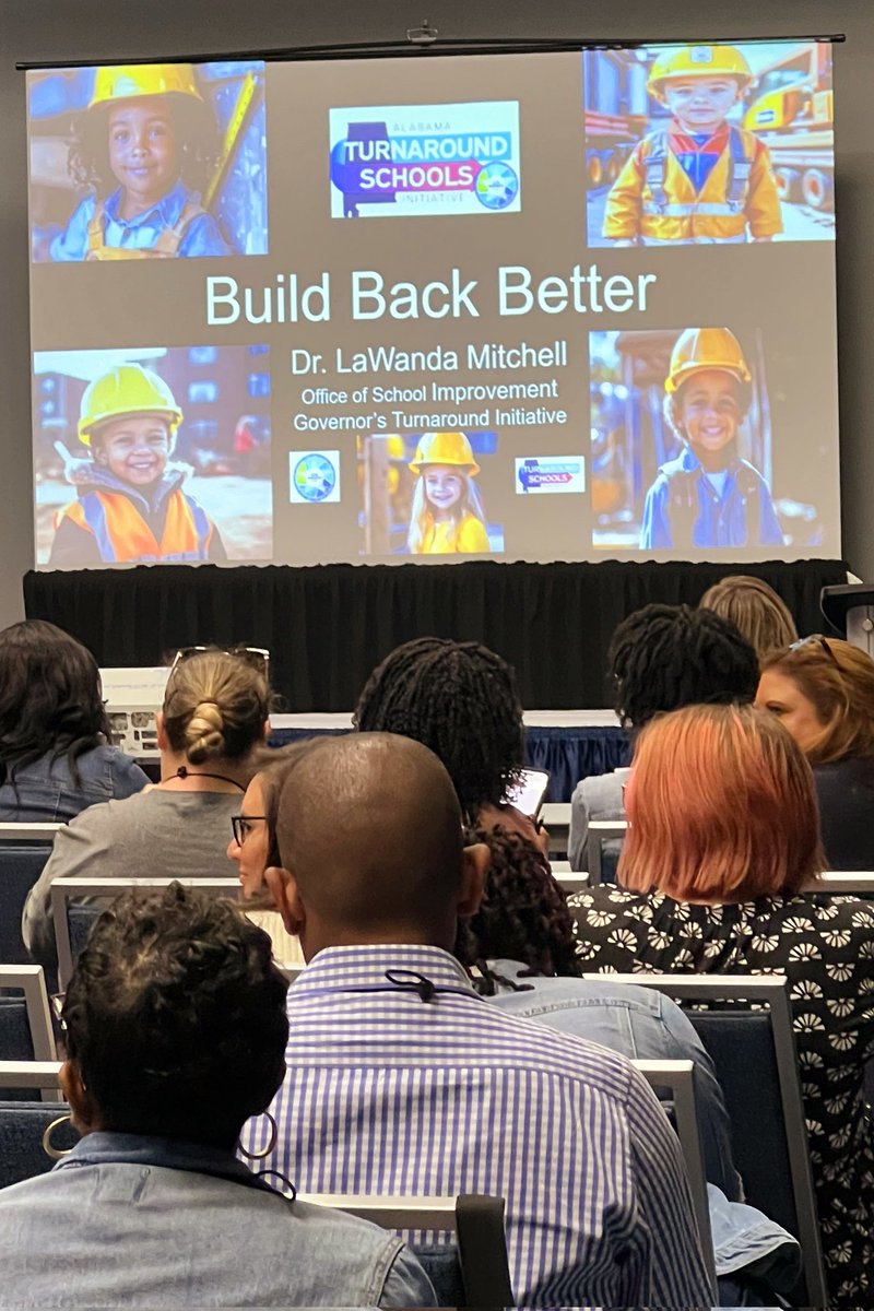 LaWandaMitch85's tweet photo. It's Day 2 at #MEGA2024!! 🔐 Thank you for a jammed packed room &amp; for the enthusiasm around HOW to "Build Back Better"! I CANNOT WAIT to see the NEW school environments you'll create for our students!🏫👩🏾‍🏫❤️ #BuildBackBetter #DreamBig #ForOurStudents #ForOurState #AlabamaAchieves https://t.co/B4Oh0ktckJ