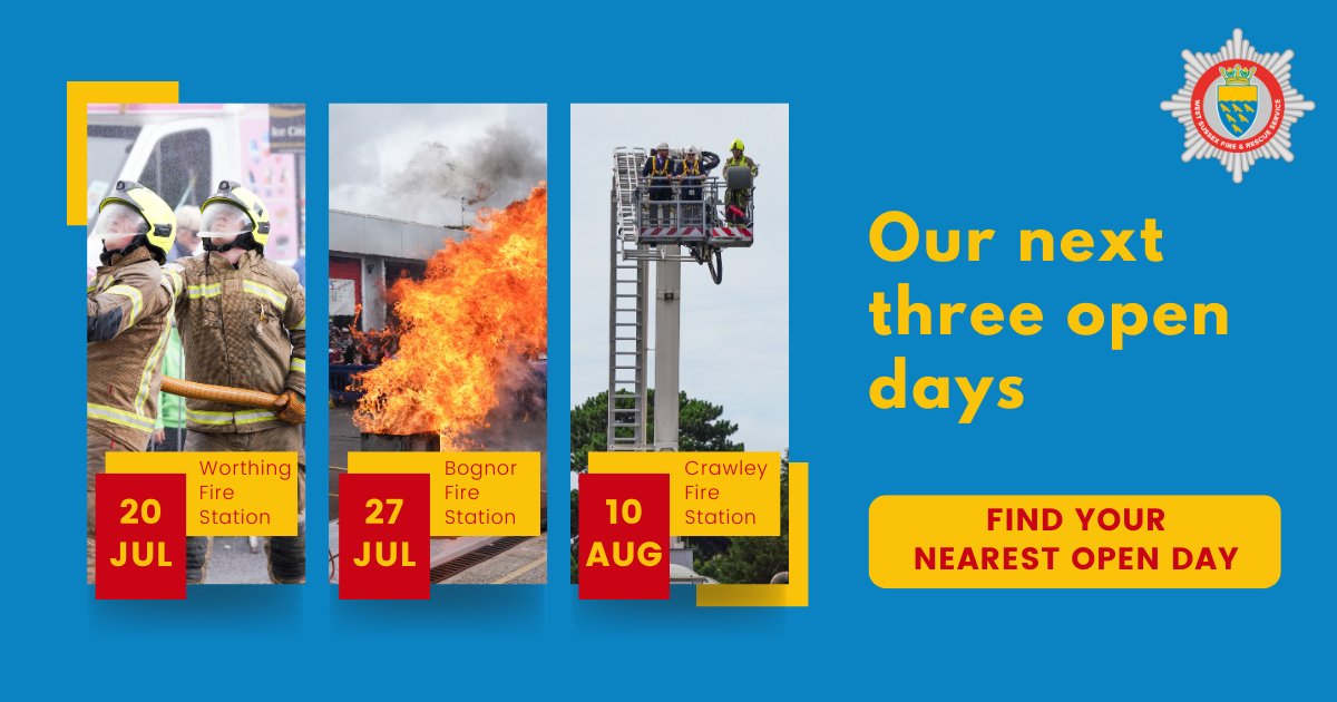 Fire stations across the county are preparing to throw open their doors. Will you be attending any of our open days? 

🗓️  View our full list of upcoming open days here: orlo.uk/BAXOv