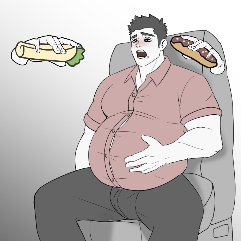 Uzm1A's tweet photo. The young steward is in the process of becoming a fat pig. He is already full, but is still being fed with food. https://t.co/xKrilB3FmO
