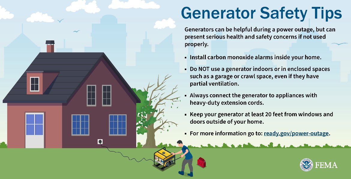 FEMA Region 6 on X: “If you are using a generator due to the