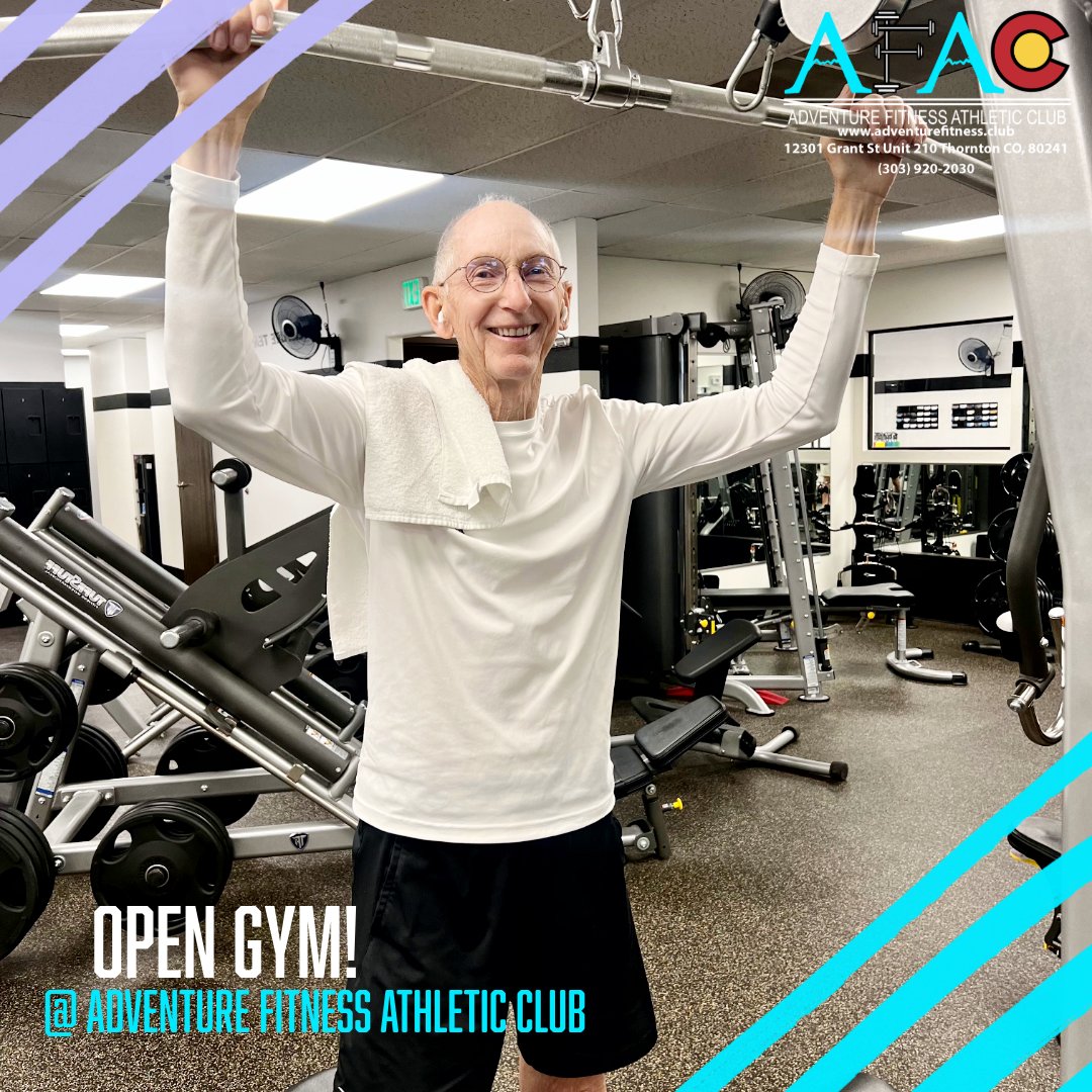 AdventureFT's tweet photo. Get the best of both worlds at Adventure Fitness Athletic Club! Prefer solo workouts over group classes? Our open gym is just for you. Call us at 303-920-2030 to learn more today. ๐ช๐๏ธโโ๏ธ #AdventureFitness #OpenGym #GroupClasses #FitnessYourWay #SweatSession #GetFitWithAFAC https://t.co/5Qr8vrknFs