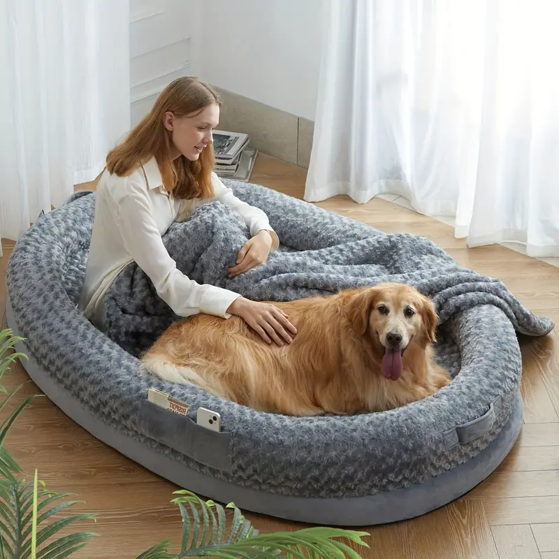 FurryFields4U's tweet image. Dive into our Human-Sized Dog Bed with your furry best friend! Tap to find your slice of comfort heaven. 

#HumanSizedDogBed #FurryFields #ViralX #PetTrendsX #DogBedRevolution #AnimalLoversTweet #CreativePetSolutions #PetAccessory #CozyHome #PetCare
