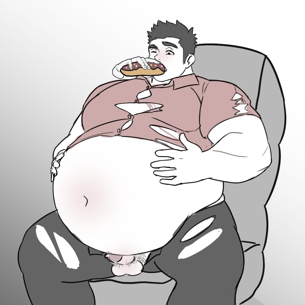 Uzm1A's tweet photo. The young steward is in the process of becoming a fat pig. He is already full, but is still being fed with food，nomormmmp!!mmmp~~no mmm https://t.co/GAeGwXxeTR