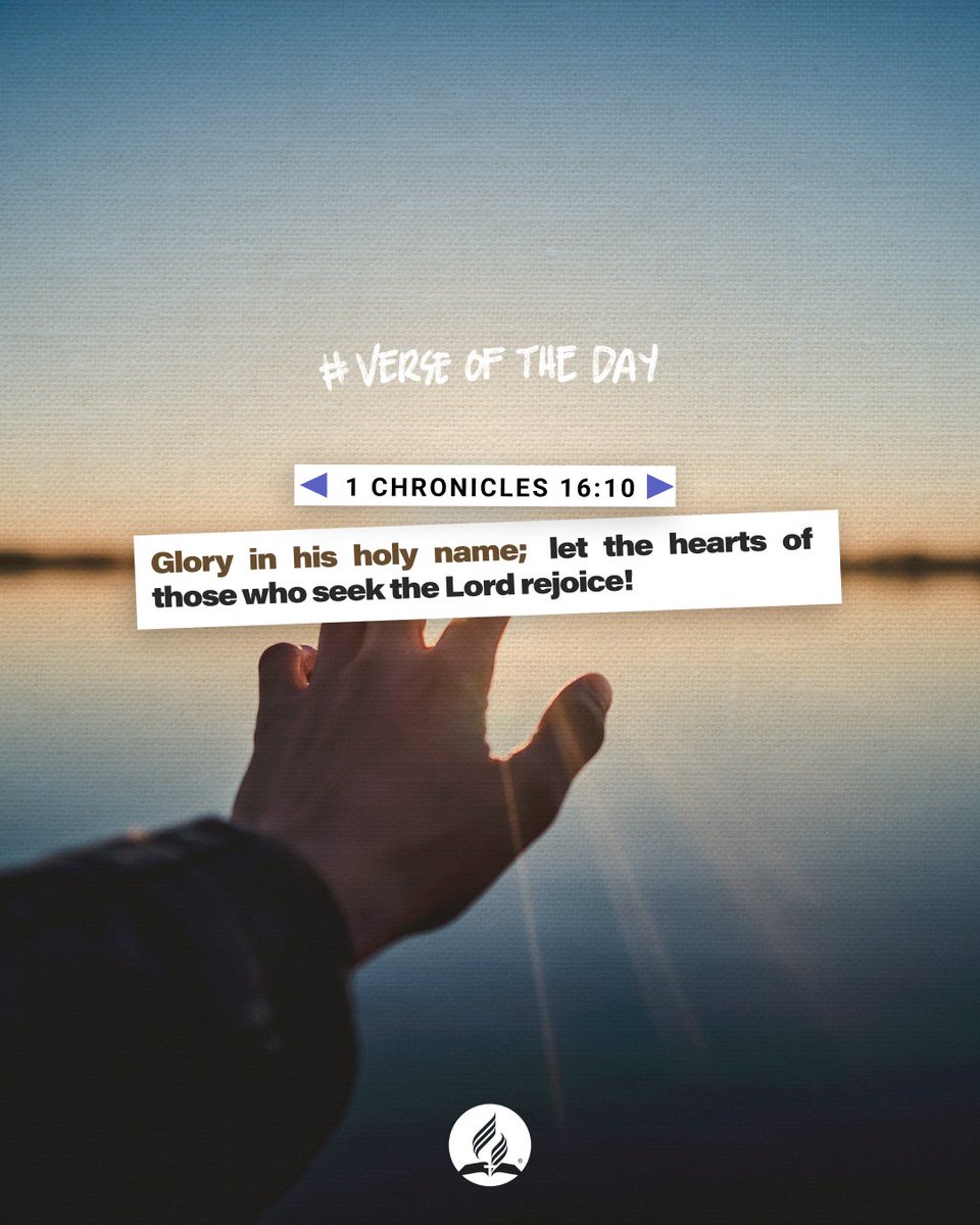 jhadventist's tweet photo. Glory in His holy name; let the hearts of those who seek the Lord rejoice. Today, let's celebrate our joy and strength in seeking God. May our hearts be filled with His peace and love.
#VerseOfTheDay #FaithJourney #RejoiceInHim #SeekTheLord #AdventistLife https://t.co/73uRbbjMol